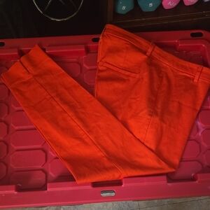 H&M Women's Tomato Red Side-zip Slacks